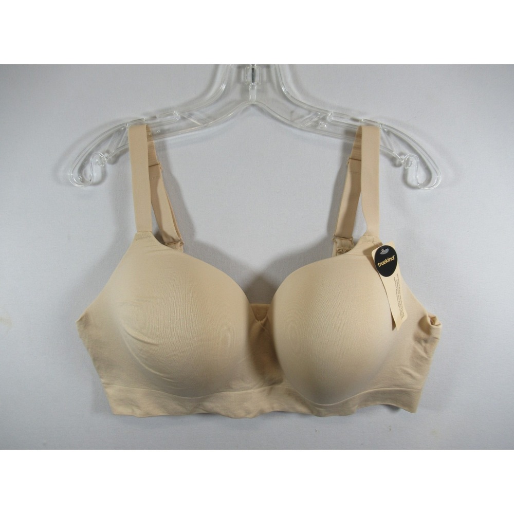 NEW Truekind Supportive Comfort Shaping Bra 4XL Beige Wireless 10210